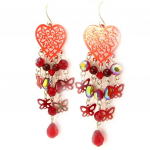 Les Tr&eacute;sors De Lily [R3299] - punased  Scarlett  k&otilde;rvar&otilde;ngad - 8x2 cm punane