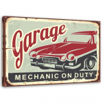 L&otilde;uenditr&uuml;kk Retro Garage Sign 60x40 punane