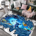 3D vaip elutuppa Dolphin Marine Fish vaip lastetoa jaoks Magamistoa kaunistus P&otilde;randamatid k&ouml;&ouml;gi jaoks Vannitoa vaip 3D 120x160cm 1pcs