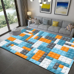 V&auml;rviline plokk-geomeetriline tr&uuml;kitud vaibavaip elutuppa magamistuppa suure pindalaga vaibad Tr&uuml;kitav p&otilde;randavaip salongimattide teipide jaoks 80cm x 120cm