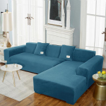 Kvaliteetne sametest diivanikate L kujuga diivani istmekatted elutoa jaoks nurgadiivani jaoks Elastne diivani kate pestav 2seater 140-185cm