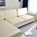 Easy Clean veekindel Pu Funiture Protector Tahke diivani kate nurgadiivani istme kate Elastne veniv diivanikate BACK CUSHION kreemikas