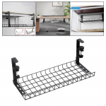 Laua all Kaablihalduskorv Vastupidav metallist vastupidav riiul, traat valge