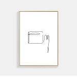 Skandinaavia minimalistliku mustriga l&otilde;uendimaaling Beauty Line Seinakunst K&uuml;&uuml;nelakk Tsiteerimine Plakatid ja v&auml;ljatr&uuml;kid Kodukaunistuse pildid A4 21x30cm No Frame