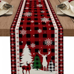 J&otilde;ulupuu Lumehelves P&otilde;drad Lauajooksjad Pidulikud Lauakaunistused K&ouml;&ouml;gilauajooksjad Laudlinad P&uuml;hadekohamatid 150x33cm