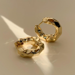 Foxanry Prevent Allergy Ebaregulaarsed volditud k&otilde;rvar&otilde;ngad naistele Uus mood Minimalistlik pulmapidu Pruudi ehted Aksessuaarid Kingitused 8mm kuld