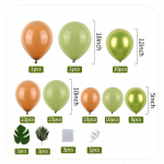 Forest Green Garland Arch Kit Macaron Green Balloon Peokaunistus Pulmad Jungle Safari Theme Party Baby Shower Balloon