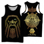 Viikingi s&uuml;mbol odin Tattoo 3D Prinditud meeste s&auml;rk vest Harajuku Fashion Varrukateta T-s&auml;rk suvine t&auml;navariietus Unisex topid S