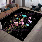 Moodne luksuslik v&auml;rviline sulgede vaipkate elutoa libisemiskindlad vaibad kohvilaua jaoks, esikusse, p&otilde;randamati sisekujundus 120cm x 160cm