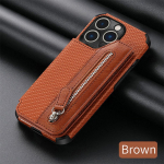 T&otilde;mblukuga rahakoti&uuml;mbris iPhone'ile 14 13 12 11/ Samsung S23 S22 Ultra S21 S20 A14 A34 A54 A13 A23 A33 A53 A32 A52 krediitkaardihoidja alus, nahkkate iphone 7 8 se 2020 pruun