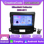 Androidi autoraadio multimeediumivideopleier Mitsubishi Outlanderi 2005-2011 jaoks koos nupunupuga Carplay WiFi BT 2 Din 2+32GB 2+32GB
