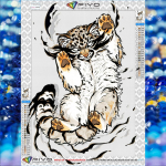 5D Teemantmaal T&auml;ielik Teemant Tigerling Teemantmaal K&auml;sitsi valmistatud Teemantmosaiikmaal Kodukaunistus Full Round 20X30CM