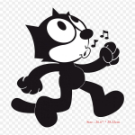 Felix The Cat Iron on soojus&uuml;lekandel tr&uuml;kkimine Vin&uuml;&uuml;lplaastrid Kleebis riietele Ise ise teha aplikatsioonid pestavad plaastrid