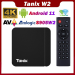 Tanix W2 TV BOX Amlogic S905W2 2G 16GB 2.4G 5G Dual Wifi BT 4K HDR digiboks Meediumipleier Android 11 Smart Tvbox Parem kui TX3 MINI EU Plug (2 & 16GB)