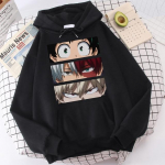 Naiste pikkade varrukatega My Hero Academia Hoodies naiste vabaaja &uuml;lisuured kampsunid Jaapani multifilmi lahtine kapuuts S