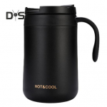 500 ml isoleeritud reisikruus kaanega k&auml;epidemega Kaasaskantav korduvkasutatav termokruus kuumade/k&uuml;lmade jookide jaoks roostevabast terasest kohvitassiga 500ML punane