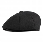 S&uuml;gistalvine kaheksanurkne m&uuml;ts Briti villane m&uuml;ts soe k&otilde;rvakaitse barett Mehed Newsboy cap Gatsby maalijad m&uuml;tsid Gorro Hombre Boina 55-60cm must