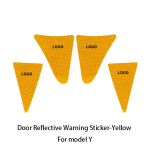 For Tesla model 3/model y car door reflective sticker night safety reflective stickers Car interior MY01S white