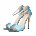 Naiste pumbad lahtise varbaga k&otilde;rged kontsad Naiste krokodillimustriga nahast pumbad suvesandaalid vabaajajalatsid 35 sinine