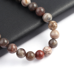 Isoaltion helmed Looduslikust kivist India fossiilpuidust &uuml;mmargused helmed ehete valmistamiseks DIY kaelakee k&otilde;rvar&otilde;ngad k&auml;ev&otilde;ru tarvik 4mm