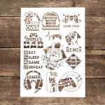 A4-suuruses dekoratiivsed korduvkasutatavad m&auml;ngu&scaron;abloonide &scaron;abloonide maalimise &scaron;abloonid isetegemiseks k&auml;sit&ouml;&ouml;ks Scrabooking maalimiseks puidule, l&otilde;uendile, p&otilde;randale, seinale ja plaatidele