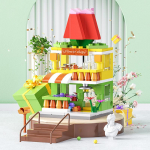 LELE Building Block M&auml;nguasjad CIty Street View Buger Shop Lastele m&otilde;eldud m&auml;nguasjad Gilrs Flower Shop