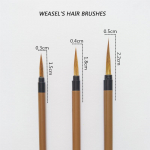 3 tk / komplekt Weasel's Hair Rat whisker maalipintslid T&auml;pne maalimine akvarell k&auml;sitsi joonistatud pliiatsi leht k&otilde;&otilde;lus valge peenjoon detaili joonistuspintsel