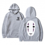 Anime Spirited Away No Face Meeste graafiline kapuuts Unisex 90ndate Manga Harajuku dressipluus Unisex Naiste mood vabaaja suuremahulised kapuutsid L