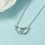 ANENJERY kahekordse armastuse s&uuml;dame pandlaga kaelakee naistele Uus trend 2023 lihtsa disainiga kaelakee peoehted