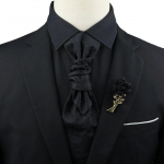 Meeste lips, Paisley lips, lipsuprossi komplekt, punane, must, reguleeritav kaelalips, luksuslik, smoking, peigmehe pulm,