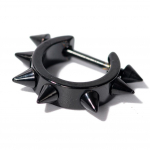 1 tk Spike K&otilde;rva augustamine Keha ehted Punk K&otilde;rvak&otilde;hre Tragus Barbell Bar K&otilde;rvar&otilde;ngad must