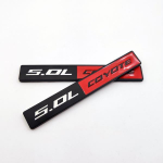 2x metallist 5.0L COYOTE logo embleem 5.0 k&uuml;lgporitiiba m&auml;rk 3D turbo kleebis auto uksekleebis M/ustang GT jaoks must
