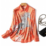 2023. aasta s&uuml;gisene pikkade varrukatega rev&auml;&auml;riga tr&uuml;kitud pluus Lihtne elegantne naiste siidis&auml;rk avara n&ouml;&ouml;biga mood vabaaja kontori naiste topid 29966 S orion i v&auml;rv