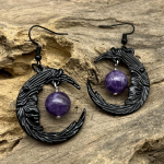 Gooti n&auml;gu Must Kuu Disain Helmed Dekoratsioon Rippuvad K&otilde;rvar&otilde;ngad Sulamist Ehted Igap&auml;evaseks kandmiseks Aksessuaarid Trendikas naiste kingitus