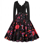 Naiste moe j&otilde;ulukleit vabaaja &otilde;hukese &auml;&auml;risega pikkade varrukatega L must