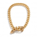 Naiste kaelakee Fine Punk Lock Link Chain Retro Party kaelakee Reguleeritav rihma pandla disain ehteid kingitus kuldne