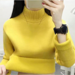 Korea soe kampsun, sviiter, naiste talvine &otilde;huke paks, pehme sametvoodriga kudum, poolkilpkaelusega poolakad, pehmed kootud topid S must