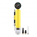 Minikorvpallipuhur koos r&otilde;hum&otilde;&otilde;turiga Premium kahetoimelise pallipumbaga jalgpall jalgpalli &otilde;hupump must