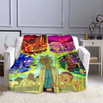Rick Blanket Kom&ouml;&ouml;dia Seiklus Prindi Tekid Kodukontor Diivan Reisitekid Soojad Tudeng Flanell Tekid 75x90cm