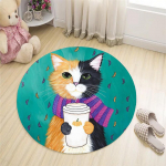 Multifilm Loomapea P&otilde;randamatt &Uuml;mmargune Lemmikloom Armas Vaip Magamistuba Elutuba Korea stiilis Toolivaip Laste Vaibad Diameter 60cm