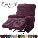 Poolitatud stiilis lamamistooli katted elutoa jaoks Elastsed volangidega Seersucker diivani katted Relax Lazy Boy tooli kate Tugitooli kate