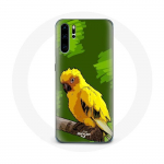 Coque pour Huawei P30 Oiseaux de Perruches jaune Fond Vert