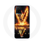 Coque pour Vivo Y21s 2021 / Y21 2021 Vikings S&eacute;rie Saison 6 logo V Ep&eacute;e de Feu Fond Noir must