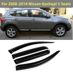 Nissan Qashqai 2009 2010 2011 2012 2013 2014 jaoks Aknavisiir P&auml;ikesekaitse Vihmadeflektor Kaitse Varikatused Varjualused V&auml;listarvikud black