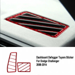 Dodge Challengeri 2008-2014 autokeskuse konsooli armatuurlaua kleebise riba s&uuml;sinikkiust automaatse kliimaseadme pistikupesa kaane &auml;&auml;ris Style B(black)