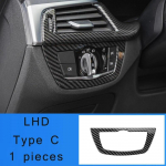 LHD For BMW 5 Series G30 G31 carbon fiber central armrest box cover storage box gear position panel decoration cover auto parts Type C LHD