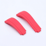 20 mm reguleeritav kellarihm Rolexi rihma jaoks DAYTONA SUBMARINER GMT Yacht-Master OYSTERFLEX Glidelock kummist kellarihma jaoks Logo & No Buckle-20mm punane