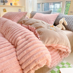 Milk Velvet neljaosaline komplekt, talvel soe, paksendatud korallsametist voodilina, tekikate, flanellvoodi 1.5M(4pcs)