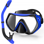 Kuivsnorgeldamiskomplekt Panoraamne laia vaatega uduvastane sukeldumismask Professionaalne snorgeldamisvarustus snorkelmask Silikoonist t&auml;iskuiv snorgeldamiskomplekt t&auml;iskasvanutele One Size