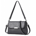 Naiste uus moodne kott naiste pehmest nahast kott Crossbody v&auml;ike kott Korea versioon t&uuml;drukutele &uuml;he &otilde;laga 25x12x15 must
